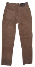 POLO BLACK ROOSTER Damen- LEDERJEANS / Nubuk- Bikerhose in braun ca. Gr. 38