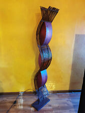 Lampe, Bodenlampe, Stehlampe, Ethno-Stil Rot 167 cm hoch, handgefertigt