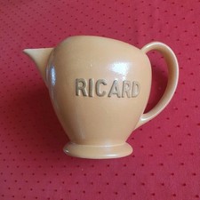Ricard Krug Keramik Karaffe 1 Liter, Vintage Midcentury 70er Jahre