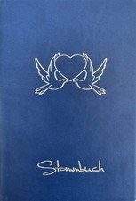 Stammbuch  TAYA  Format 14,0 x 21,0 cm, Lederstruktur,blau,RINGMECHANIK,SILBER