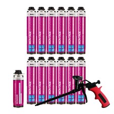 MSP24 Montageschaum Pistolenschaum 750ml + Reiniger + Schaumpistole Kombisets