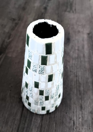 Vintage vase mosaik schwarz - vintage,