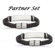 2x Partner Lederarmband Damen