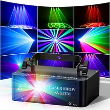 Laserprojektor RGB Laser Scanner Beam LED DMX Bühnenlicht Party Weihnachten