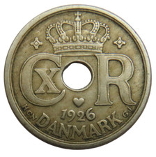 Münze Dänemark 25 Öre 1926