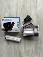 Wetterstation Mit Projektion Mebus Schwarz Neu