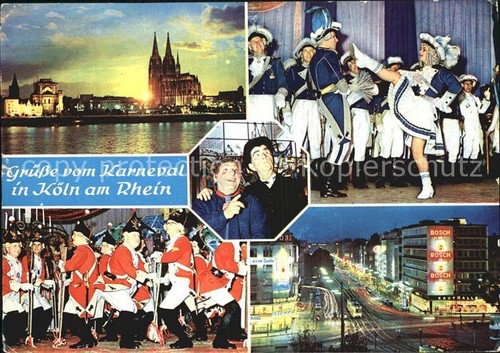 Koeln rhein dom - rhein, karneval