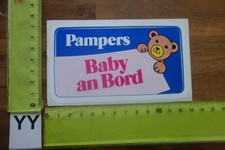 Alter Aufkleber Windeln PAMPERS Baby an Bord