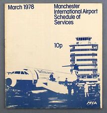 MANCHESTER AIRPORT MÄRZ 1978 SERVICEPLAN SPOTTER’S GUIDE