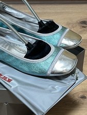 Ballerinas Prada Lackleder Mint Silber   41