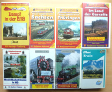 8x VHS Eisenbahn-Doku: Blue Train; Express Steam Trains; Garratts; Ludmilla u.a.