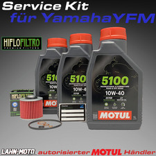 Service Kit  Yamaha YFM 700 R Raptor ab 2006 3x Motul 10W40+Ölfilter+Dichtungen