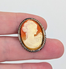 Vintage alte Kamee Brosche 3 x