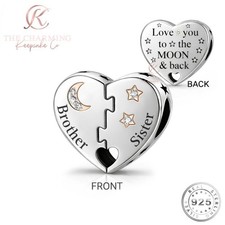 Bruder schwester herz charm - schwester,