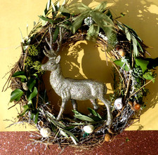 ? Herbst Winter Dekoration Hirsch Reh Schnecken Shabby Chic Wand Türkranz  45?