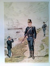 See-Bataillon, Künstler AK, ungelaufen, 1984