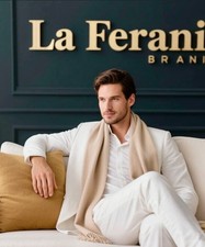 Herrenschal Kaschmir dünn Herbst Winter Herren weiß Schal einfarbig stilvoll