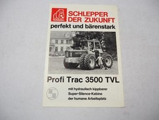 Schlüter Profi Trac 3500 TVL Schlepper mit Super Silence Kabine Prospekt 1978