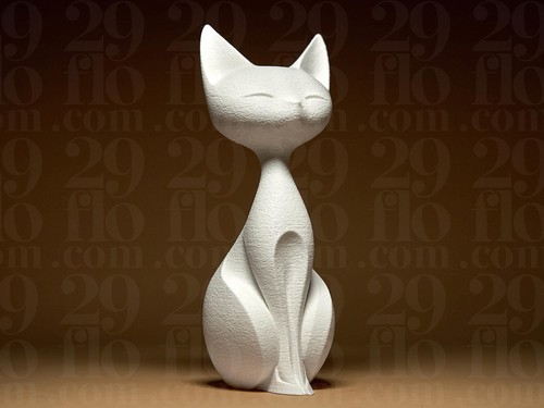 Elegant cat sculpture - cat,