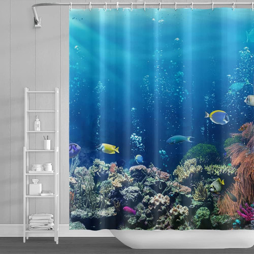 90x183cm ozean tropisch fische - 90x183cm,