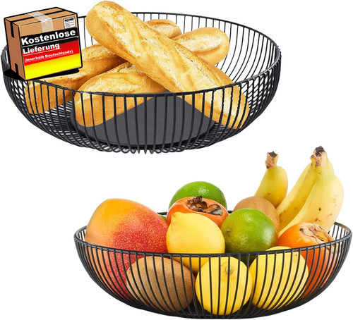 Obstkorb metall groß schwarz - metall,