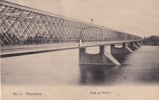 Warschau Warszawa AK 1914 Most na Wisle I Brücke Weichsel Polen Polska 2511114