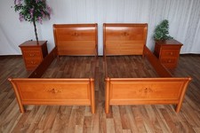 Nr.1809 Dall Agnese 2 Betten, 2 Nachttische Kirschbaum Teilmassiv