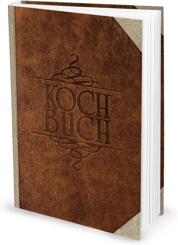 Kochbuch leder optik din - kochbuch, leder-optik,