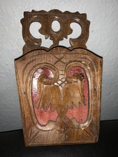 Uralter Antike Serviettenhalter(?) Natur Holz Wandhalter ca.2413,5×6 cm Landhaus