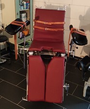 Gynstuhl Untersuchungsstuhl von Maquet Nostalgie Studio Gerät in Edelstahl Optik