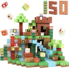 Magnetbausteine Magnetische Bausteine 150 STK Magnetblock Set Kinder Spielzeug