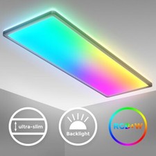 LED Deckenleuchte RGB Dimmbar Panel Farbwechsel Deckenlampe indirektes Licht 22W