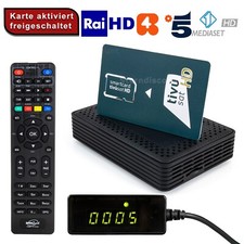 HD Tivusat Satelliten Receiver + Aktivierte Karte IT DigiQuest MicroSAT TV SAT