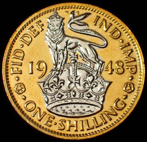 One shilling 1948 george - one,
