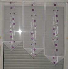 schöne 3 tlg. scheibengardine deko gardine vorhang 1092