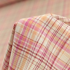 Bekleidungsbaumwollstoff kariert rosa rot orange Blusenstoff Sommerstoff