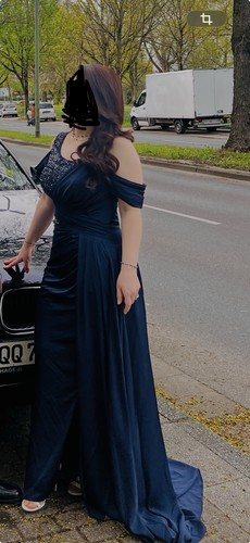 Damen abendkleid lang blau - damen,