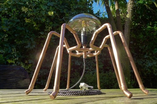 Kupfer spinne lampe design - kupfer,