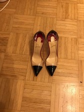Christian Louboutin Debout  100 Pumps 41, Black And Transparent