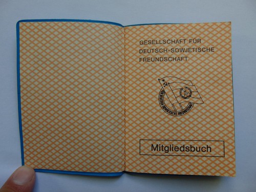 Ddr dsf mitgliedsbuch von - mitgliedsbuch, 1985