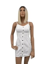 Amisu kleid weiß jeanskleid