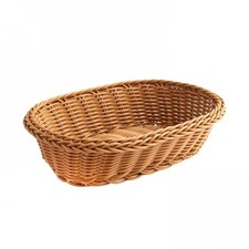 Ovaler Brotkorb PVC geflochten