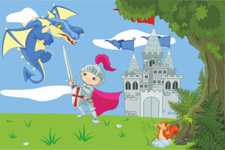 Fahne Flagge Ritter und Drache