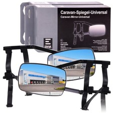 2x ENVA UNIVERSAL WOHNWAGENSPIEGEL CARAVANSPIEGEL ZUSATZSPIEGEL AUFSETZSPIEGEL