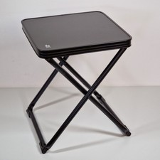 Bo-Camp Hocker mit Tischplatte Schwarz Camping Hocker + Tisch 40 x 40 x 48,5 cm