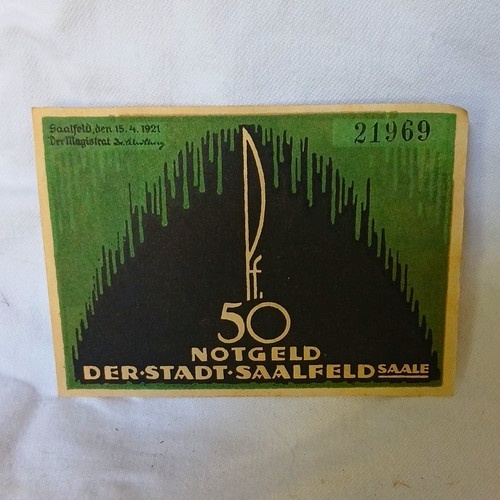 Notgeldschein stadt - notgeldschein,