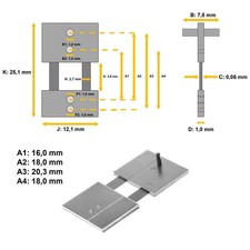 Pendelfeder für Standuhren, Wanduhren und Pendulen 18 x 7,8 x 0,06 - #45