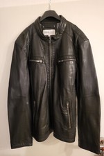 Lederlongjacke-Schwarz-Herren-