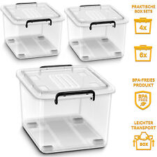 tillvex® Aufbewahrungsbox mit Deckel Aufbewahrung Box Ordnungsboxen Küche Stapel