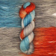 Handgefärbte Sockenwolle 100g